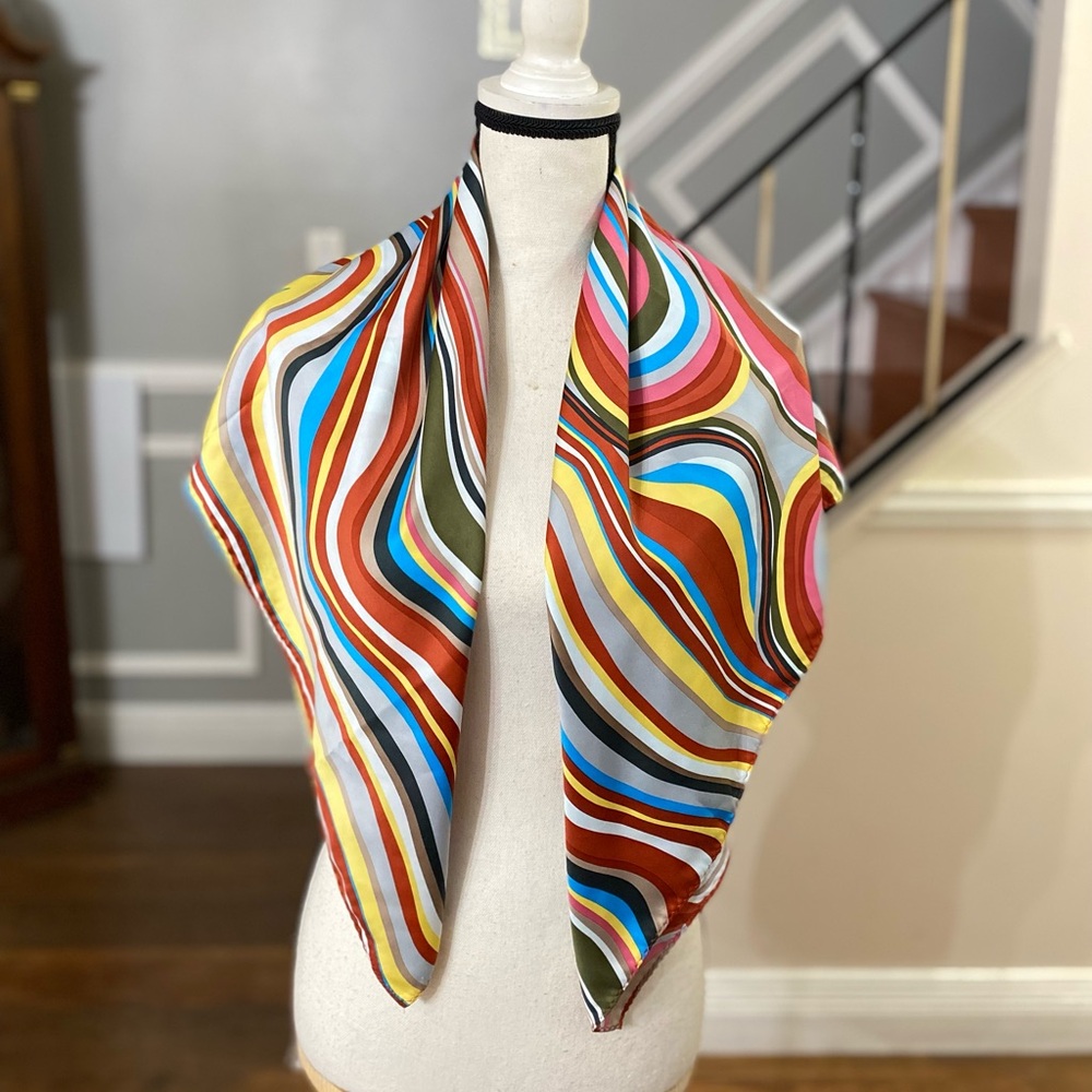 Paul Smith Multicolor Swirl Silk Scarf